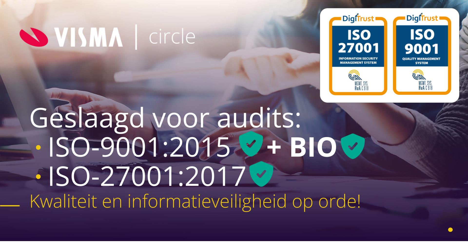 Visma Circle doorstaat ISO/IEC-audits met glans!