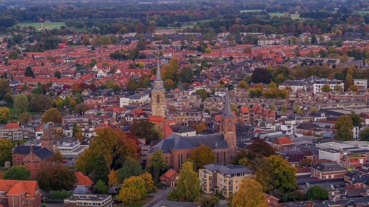 Gemeente Winterswijk vanuit de lucht weergegeven